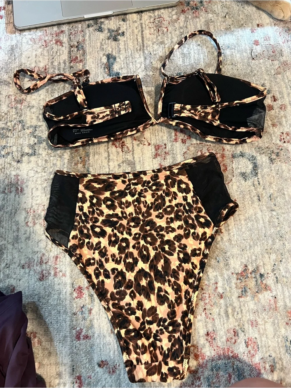aerie Leopard High-Waist Bikini Bottom